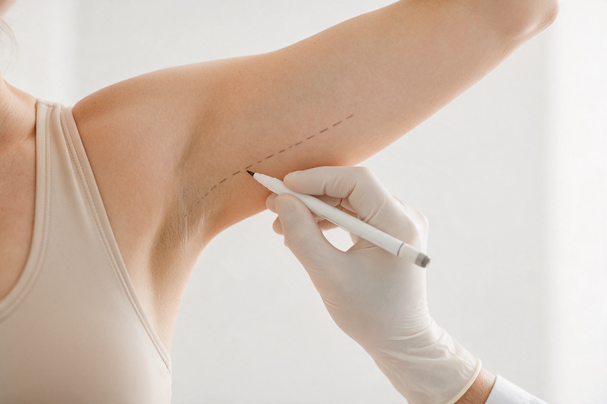 Brachioplasty: arm marking in consultation